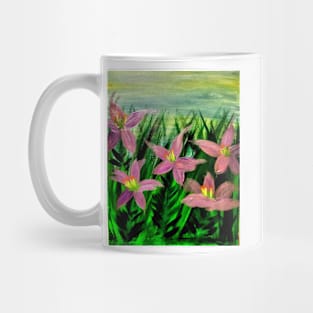 Wild Lillys growing in a field Mug